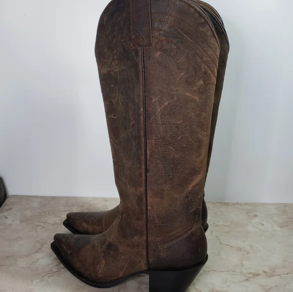 Shyanne Brown Heeled Western Cowgirl Boots Size 8.5 - Picture 7 of 7